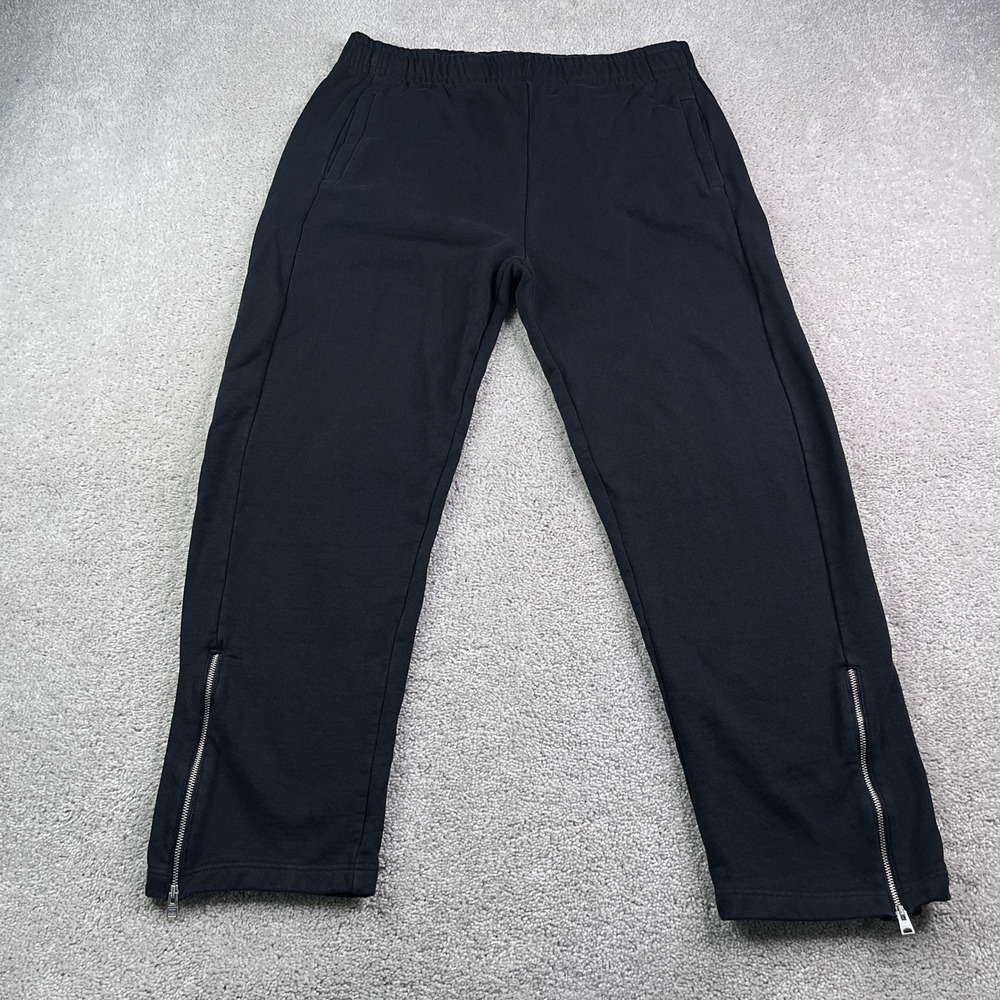 AllSaints Pants Womens Large Black Paola Trackpant Zipper Ankle Sweatpants